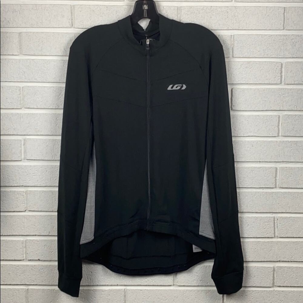 Louis Garneau Youth NWT Black & Gray Wind Pro Zip Biking Jersey Size 18 Youth